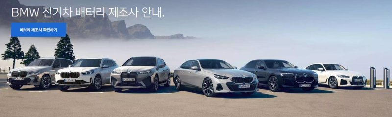 BMW 코리아가 자사 홈페이지에 띄운 배터리 제조사 안내 페이지. BMW 홈페이지 캡처