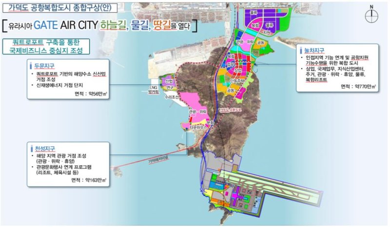 가덕도 공항복합도시 개발계획(안). 부산시 제공