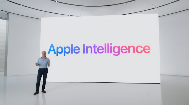 크레이그 페더리기 애플 소프트웨어 엔지니어링 수석부사장이 10일(현지시각) 진행된 WWDC24에서 아이폰, 아이패드, 맥 등에서 사용할 수 있는 개인용 AI 시스템인 '애플 인텔리전스'를 발표하고 있다. (사진=애플 홈페이지 캡처) *재판매 및 DB 금지