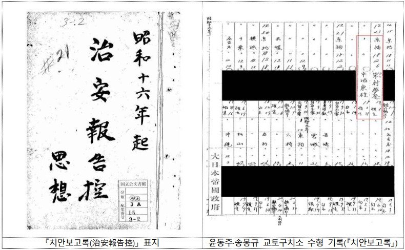 국가보훈부는 1940년부터 1945년까지 일본 형무소에 수감된 독립운동가 등을 확인할 수 있는 일본 국립공문서관 자료를 공개했다. 사진=국가보훈부 제공