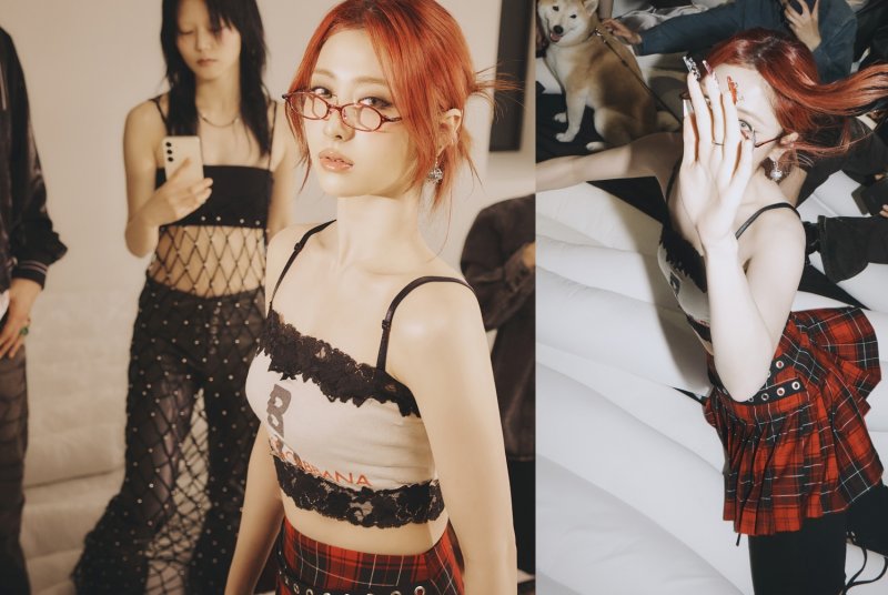 [서울=뉴시스]그룹 '르세라핌'(LE SSERAFIM) 미니 4집 '크레이지'(CRAZY) 콤팩트 버전 사진. (사진=쏘스뮤직 제공) 2024.08.19 photo@newsis.com *재판매 및 DB 금지