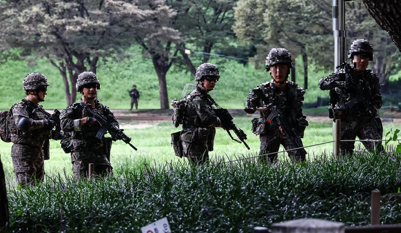 훈련받고 있는 군인들(기사와 직접적 관련 없는 자료사진). 뉴시스