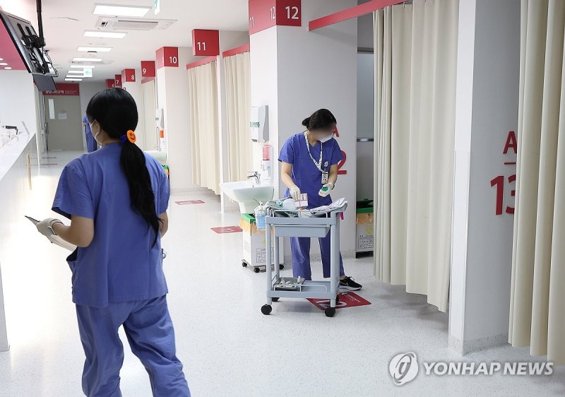 치료 준비하는 응급실 의료진 치료 준비하는 응급실 의료진 (서울=연합뉴스) 김성민 기자 = 2일 오후 서울 성북구 고려대학교 안암병원 응급의료센터에서 의료진이 치료를 준비하고 있다. 2024.9.2 ksm7976@yna.co.kr (끝)