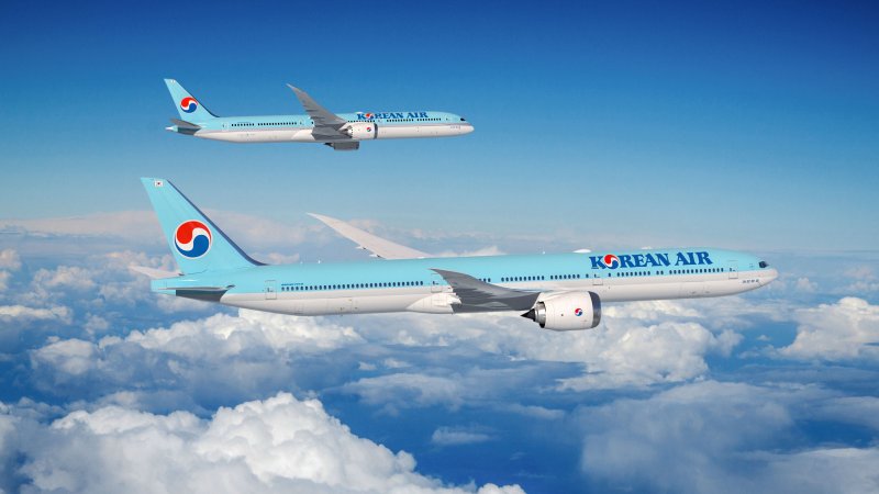 대한항공 B777-9(아래) 및 787-10. 대한항공 제공