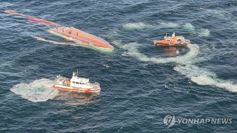 군산 앞바다 어선 전복…"8명 전원 구조, 3명 의식불명"(종합)