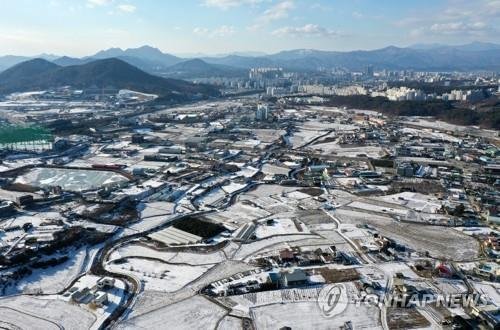 강원도청 신청사 건립 부지인 춘천시 고은리 일원. 연합뉴스