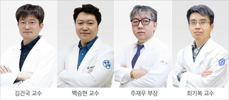 부산온병원 외과팀이 대장암, 위암, 전이 간암 환자를 협진수술 끝에 성공해 화제다. 사진은 수술 협진의료진. 사진제공 온종합병원