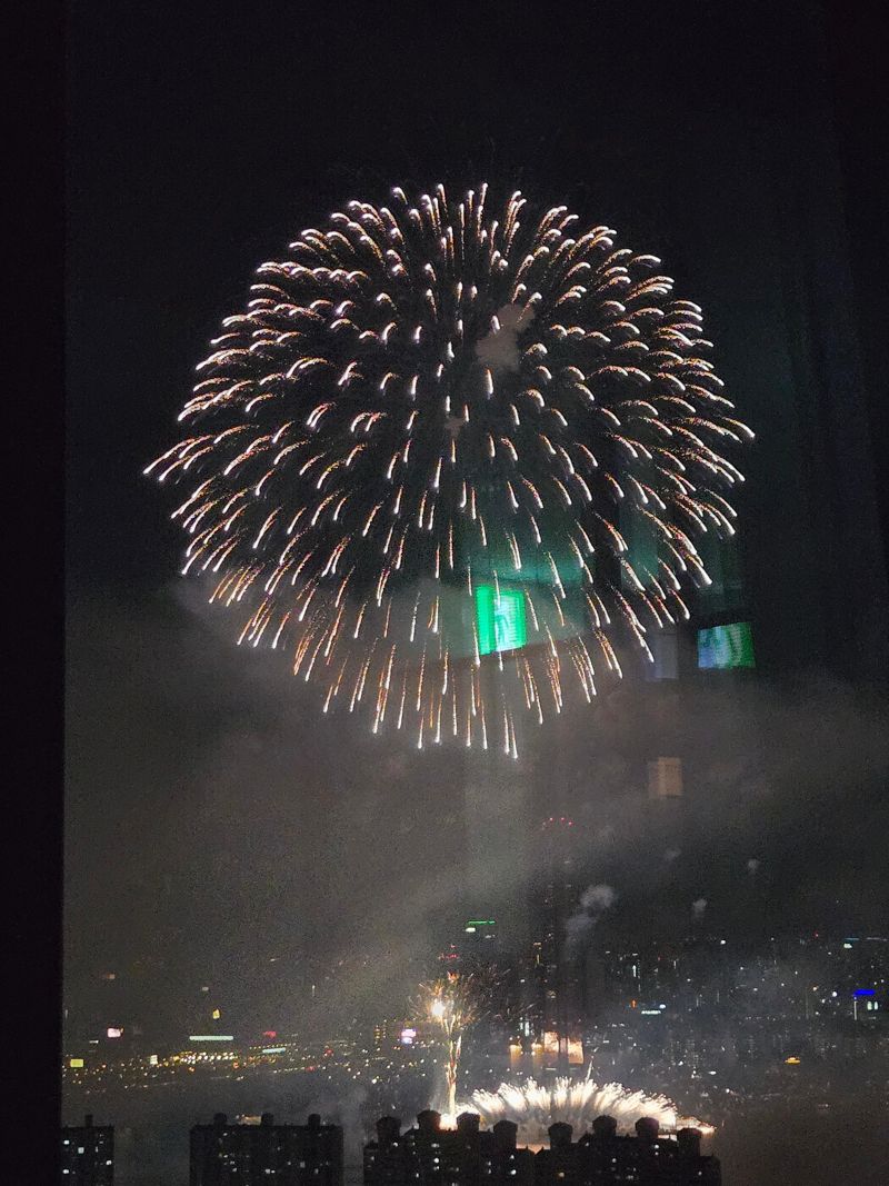 5일 오후 서울 여의도 한강공원에서 열린 ‘2024 서울세계불꽃축제’. 사진=이진혁 기자