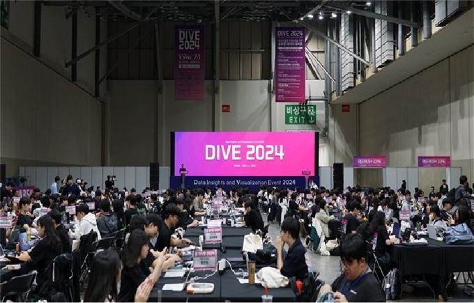 지난 4~6일 벡스코에서 열린 '다이브(DIVE) 2024'에서 청년들이 경연을 펼치고 있다. 부산시 제공