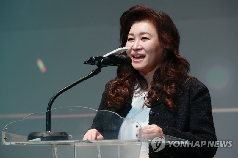 '오은영 박사가 지난 2023년 6월 30일 오후 서울시청에서 열린 '제3회 대한민국 어린이대상' 시상식에서 축사를 하고 있다./사진=연합뉴스