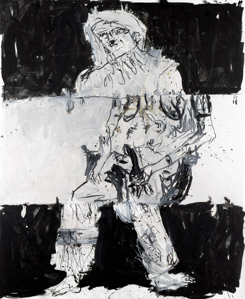 게오르그 바젤리츠 Georg Baselitz b.1938 German Dreistreifenmaler (Remix)/ Three-Stripe Painter (Remix) oil on canvas 300×246cm 2007. 추정가 7억~15억원. *재판매 및 DB 금지