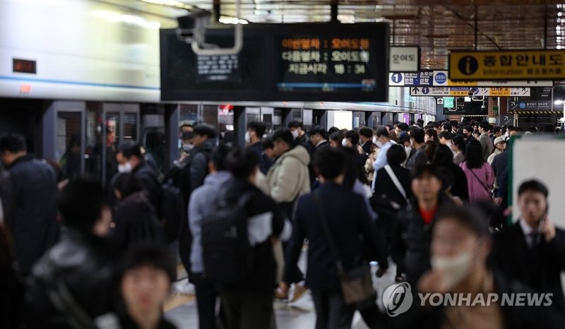 지하철 자료사진. 연합뉴스