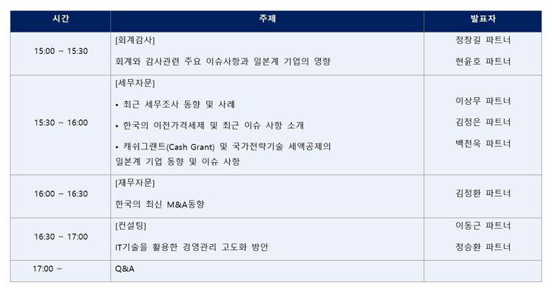 오는 11월 7일 개최 예정인 삼정KPMG 제공.