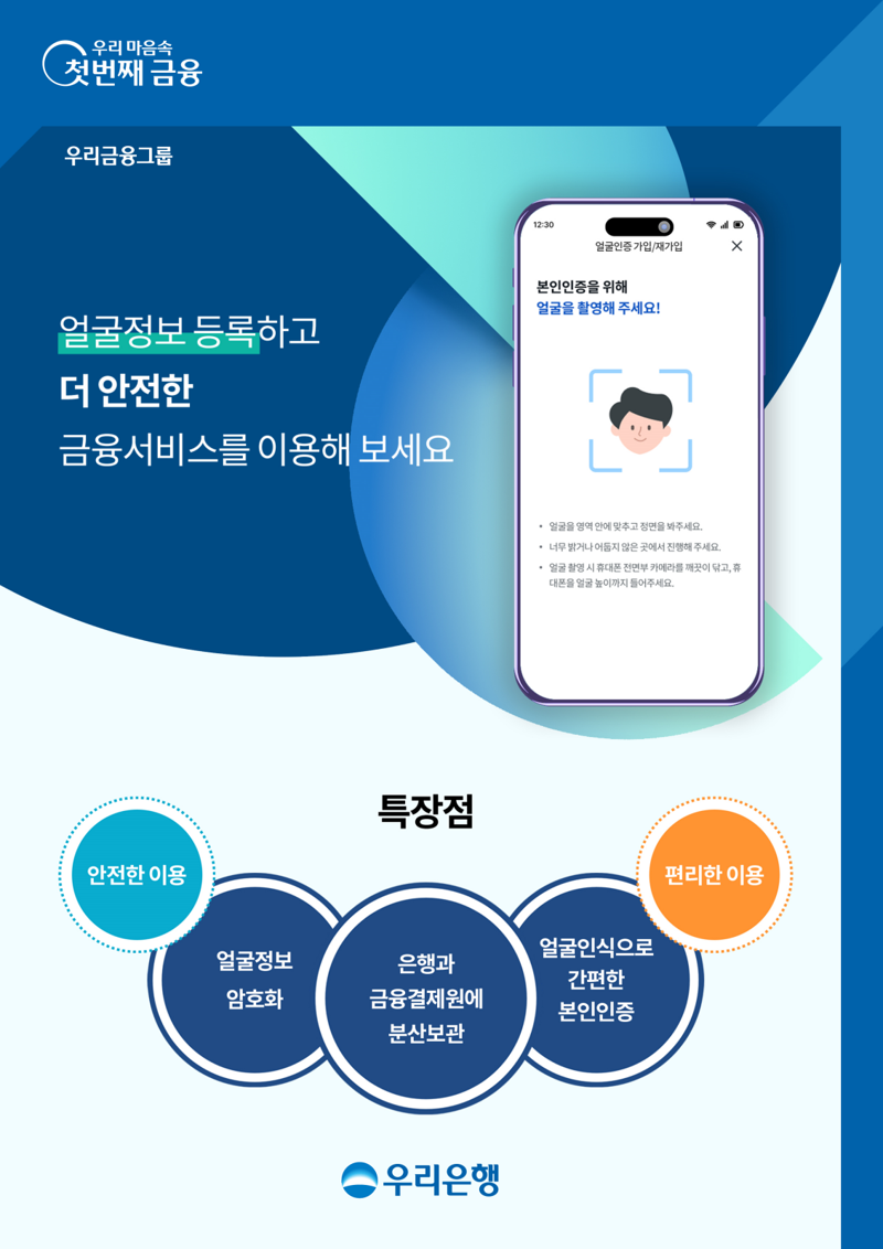 우리은행 WON뱅킹, 얼굴인증 서비스 시행