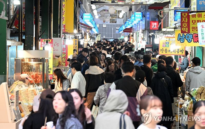 강릉 중앙시장 내부 전경. 연합뉴스.