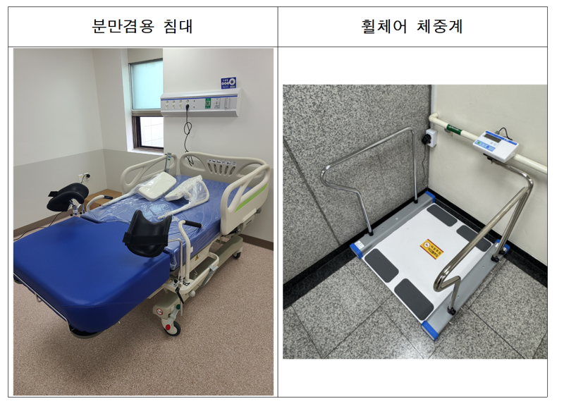 성애병원 장애친화 산부인과 시설 및 장비. 서울시 제공