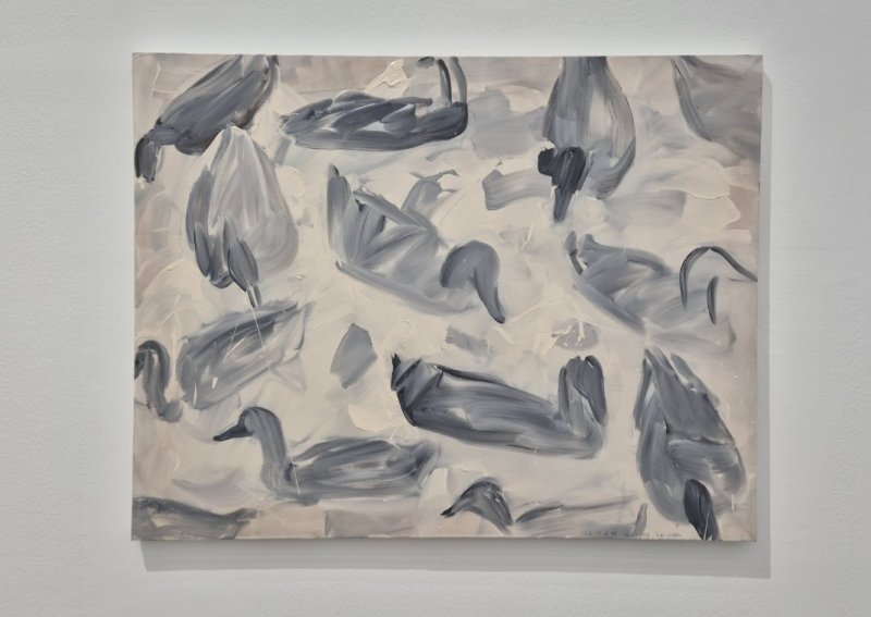 이강소의 '오리 그림' (서울=연합뉴스) 황희경 기자 = 국립현대미술관 서울관에서 11월1일 시작하는 이강소 개인전 '풍래수면시'에 전시된 '무제-89032'(1989). 2024.10.31. zitrone@yna.co.kr