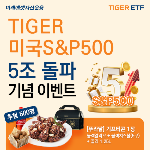 ‘TIGER 미국S&P500’ 해외주식형 ETF 최초 순자산 5조원 돌파