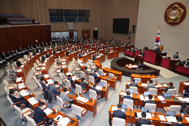 [서울=뉴시스] 조성우 기자 = 한덕수 국무총리가 7일 오전 서울 여의도 국회에서 열린 예산결산특별위원회 전체회의에서 인사말을 하고 있다. 2024.11.07. xconfind@newsis.com <저작권자ⓒ 공감언론 뉴시스통신사. 무단전재-재배포 금지.> /사진=뉴시스화상