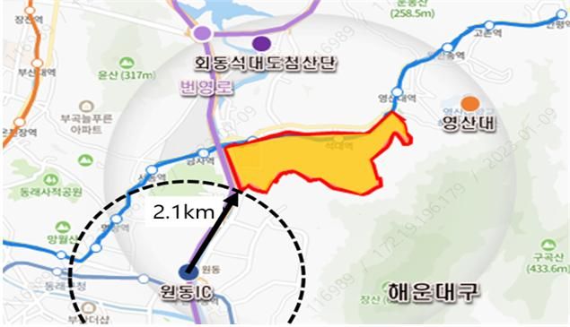 도심융합특구 위치도. 부산시 제공