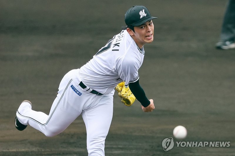 올해 MLB 진출을 선언한 사사키 로키. 연합뉴스