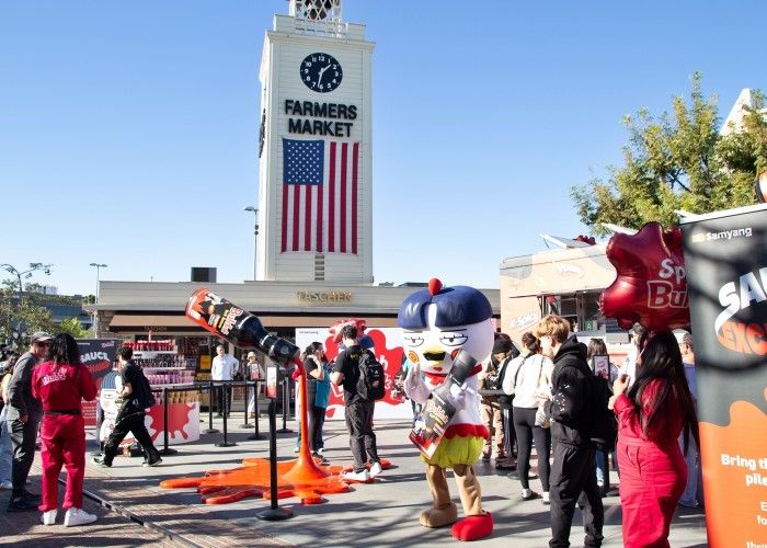 지난 7~10일까지 미국 LA 파머스 마켓에서 열린 '소스 익스체인지' 행사장이 시민들로 북적이고 있다. 삼양라운드스퀘어 제공