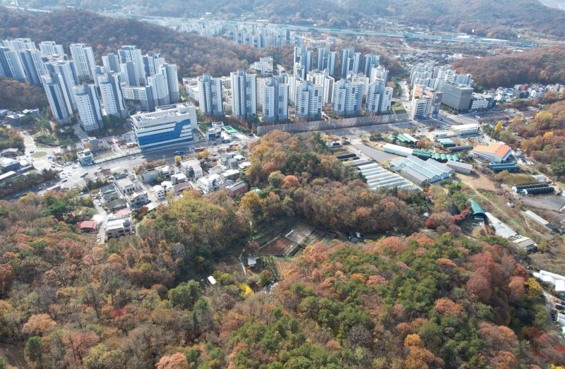 서울 개발제한구역 신규택지 선정된 내곡동 일대 모습. 연합뉴스