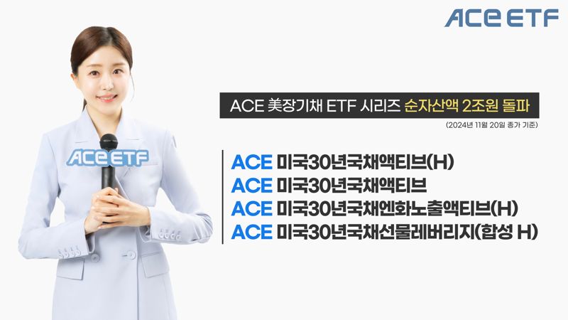 한투운용, ACE 미국장기채 ETF 시리즈 순자산액 2조원 돌파