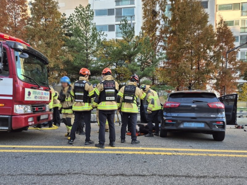 23일 사고가 발생한 서울 서대문구 현저동 현저고가차도의 모습 /사진=연합뉴스