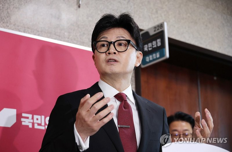 질문에 답변하는 한동훈 대표 (출처=연합뉴스)