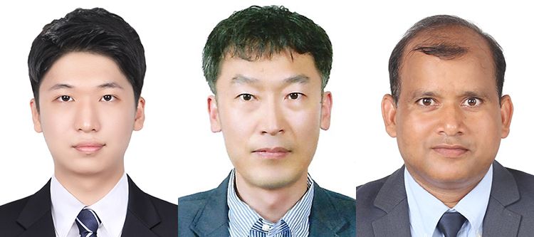 (왼쪽부터)정금재 연구원, 김영목 교수, 파즐러라만 칸 교수. 국립부경대 제공