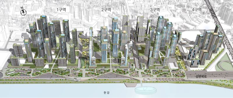 성수전략정비구역(1~4구역) 주택정비형 재개발사업 조감도. 서울시 제공