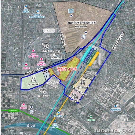 청량리4재정비촉진구역 위치도. 서울시 제공