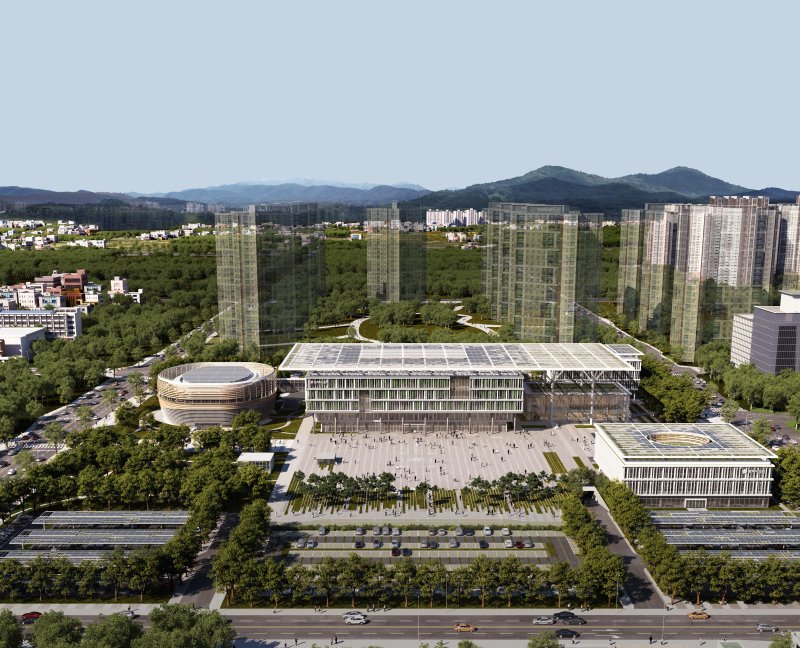 [평택=뉴시스] 평택시 신청사 국제설계공모 당선작 조감도. (사진=평택시 제공) 2024.12.02. photo@newsis.com