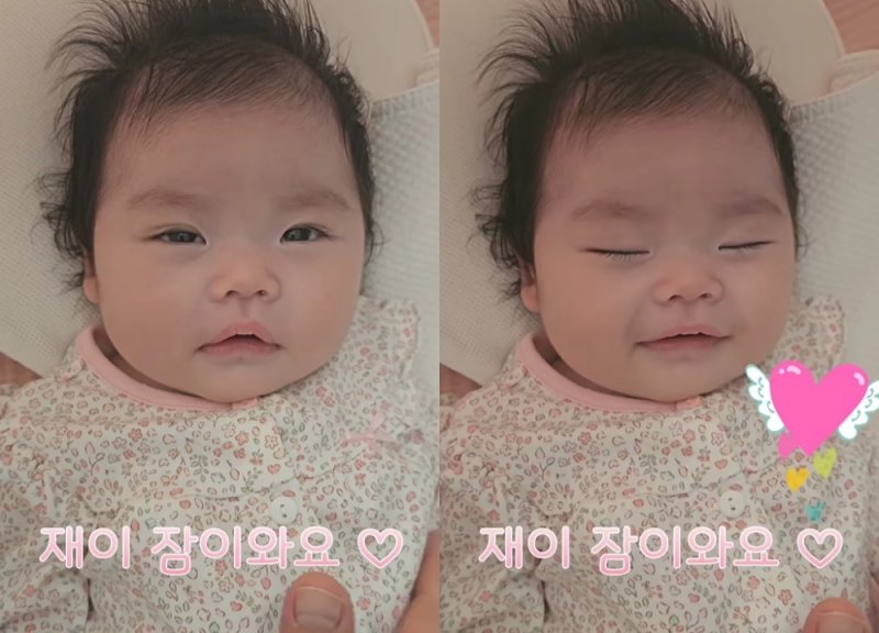 "내 생애 딸이라니" 박수홍 딸 재이, 벌써 짙은 쌍꺼풀…깜찍