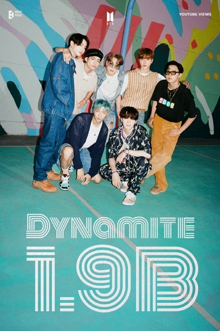 [서울=뉴시스] 그룹 '방탄소년단'(BTS)의 '다이너마이트(Dynamite) 뮤직비디오가 유튜브 조회수 19억회를 넘어섰다고 소속사 빅히트 뮤직이 9일 밝혔다. (사진=빅히트뮤직 제공) 2024.12.09 photo@newsis.com *재판매 및 DB 금지