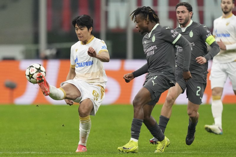 [밀란=AP/뉴시스] 세르비아 즈베즈다의 설영우. 2024.12.11.