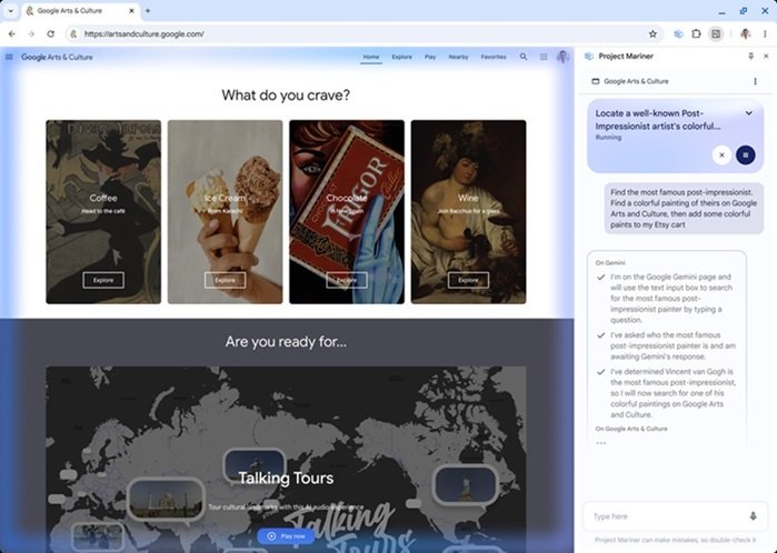구글 프로젝트 마리너(Project Mariner)(구글 제공)