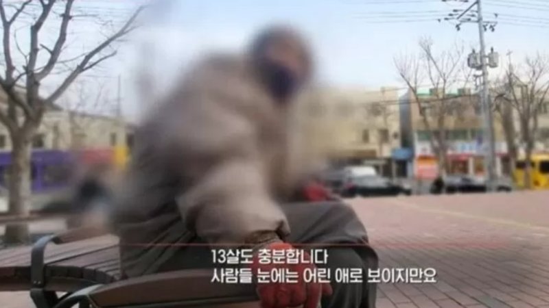 "할배 아이 낳아 줄 13살 몸종 구합니다" 해괴망측 펼침막