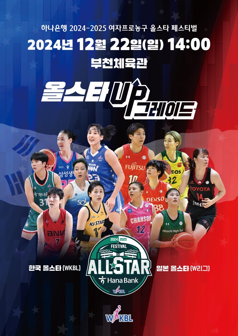 [서울=뉴시스]2024~2025 여자프로농구 올스타 페스티벌 포스터. (사진=WKBL 제공)