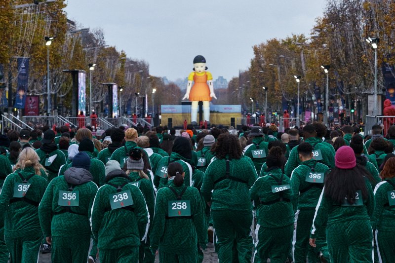 프랑스 파리에서 진행된 '오징어 게임' 시즌2 공개 기념 행사. 사진제공 넷플릭스