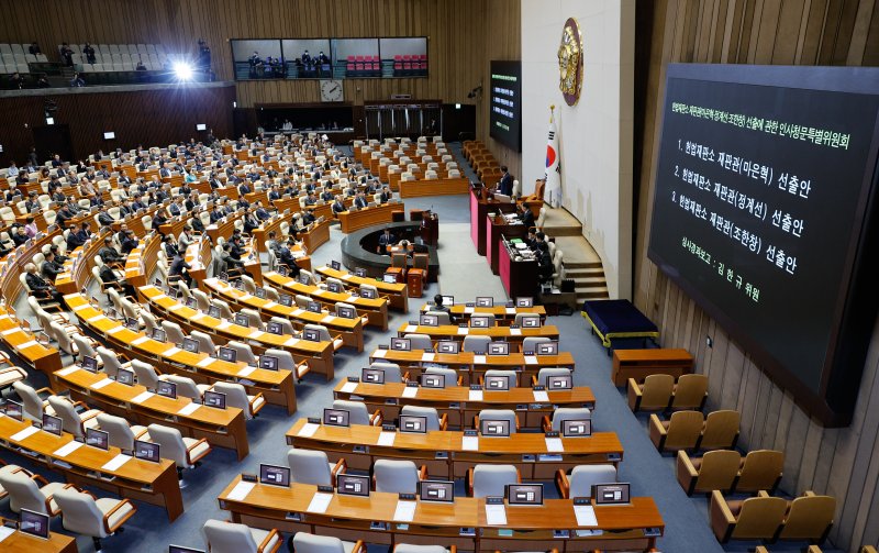 헌법재판관 3인 임명 동의안, 야당 주도로 국회 본회의 통과