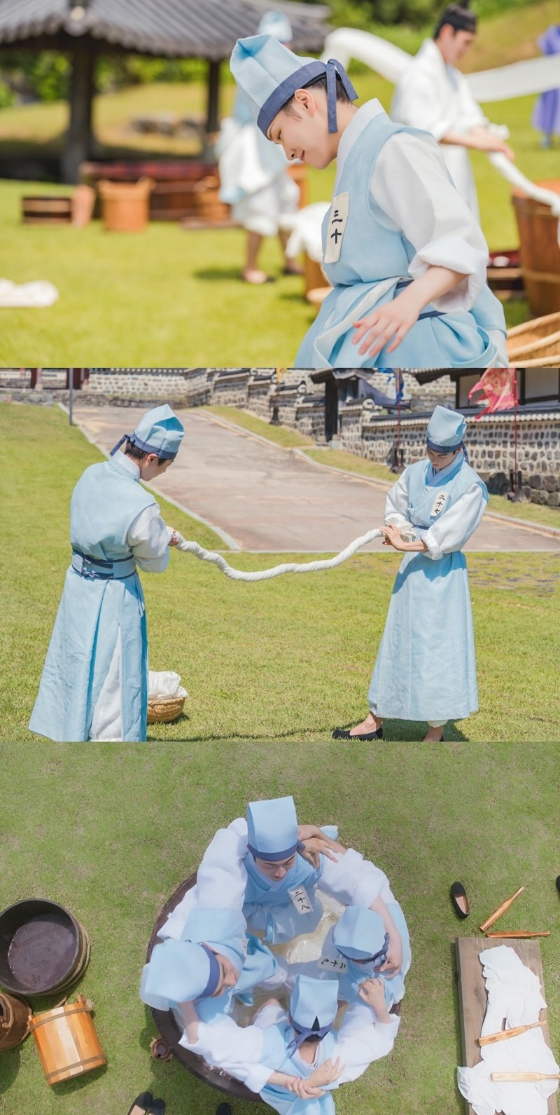 '체크인한양' 왕자 배인혁, 빨래 중에도 김지은에 시선 고정