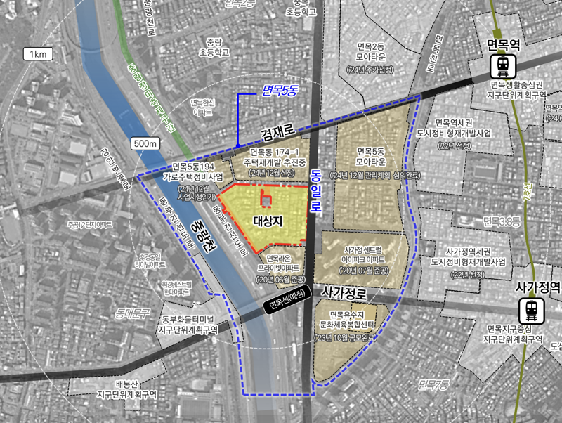중랑천 따라 1260가구 대단지...생태공원과 수변 친화 단지로