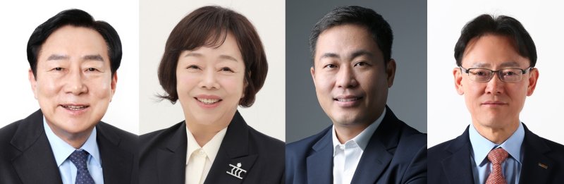 중소기업중앙회 김기문 회장, 한국여성경제인협회 박창숙 회장, 벤처기업협회 성상엽 회장, 이노비즈협회 정광천 회장