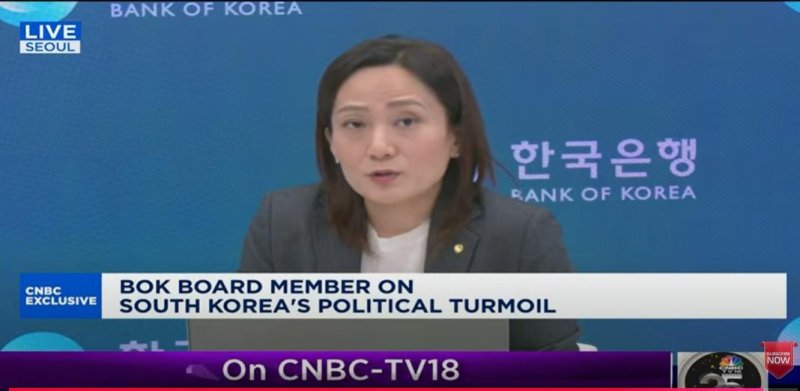 이수형 한국은행 금융통화위원. CNBC 생방송 화면 캡처.