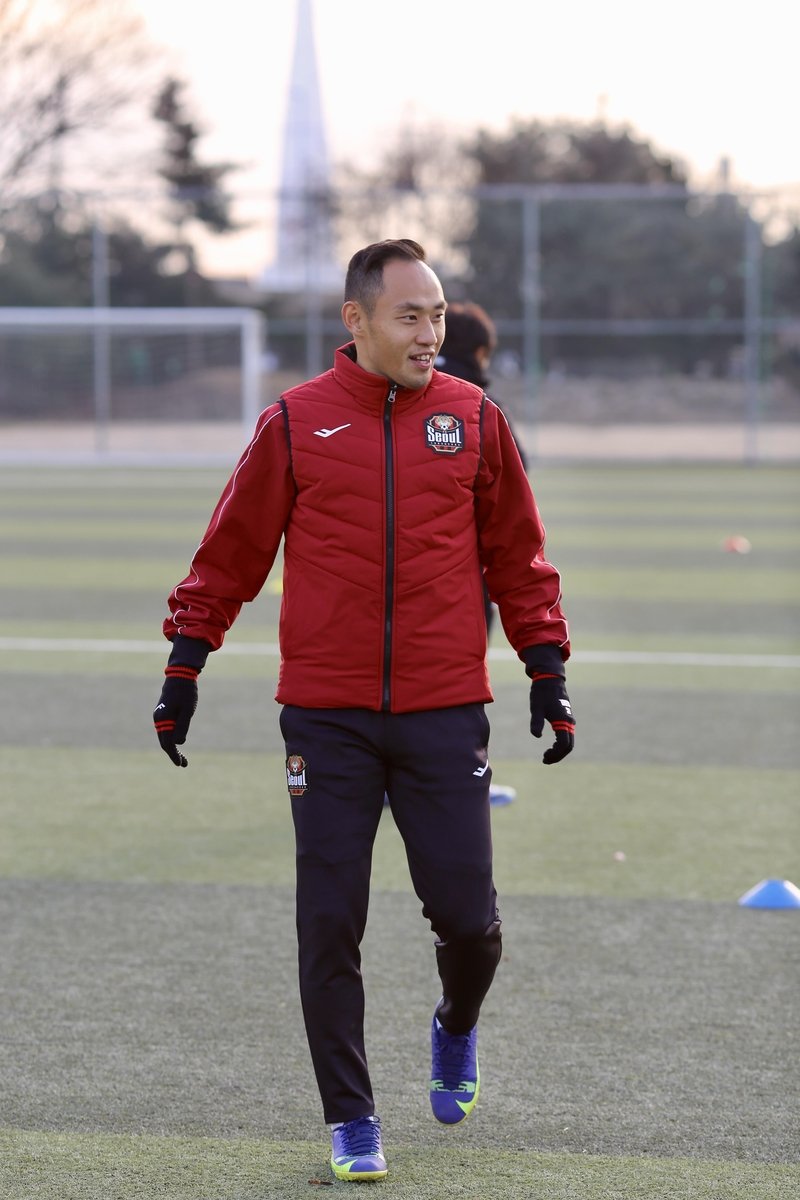 GS챔피언스파크에서 처음 훈련하는 문선민 (출처=연합뉴스)