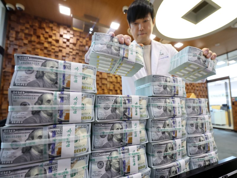 1450원대 환율 방어에 외환보유액 ‘뚝’...“9개월래 최대폭 감소”