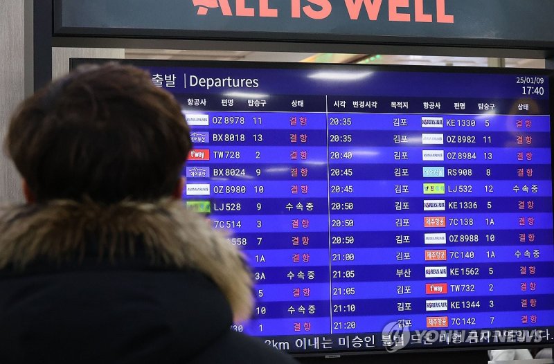 지연, 결항 (출처=연합뉴스)