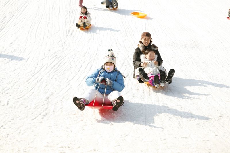 한라산 천연 눈썰매장
